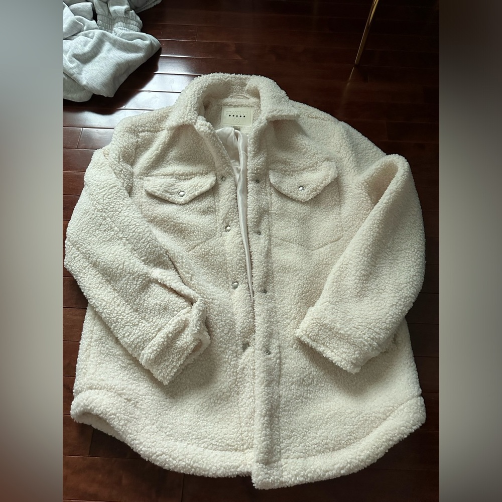Blank NYC Cream Teddy Jacket